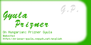 gyula prizner business card
